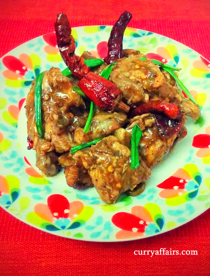 Chicken with dried chillies