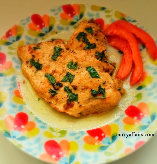 Pan fried Chicken with Butter