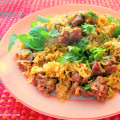 Tahari (Hyderabadi Meat and Tomato Rice)