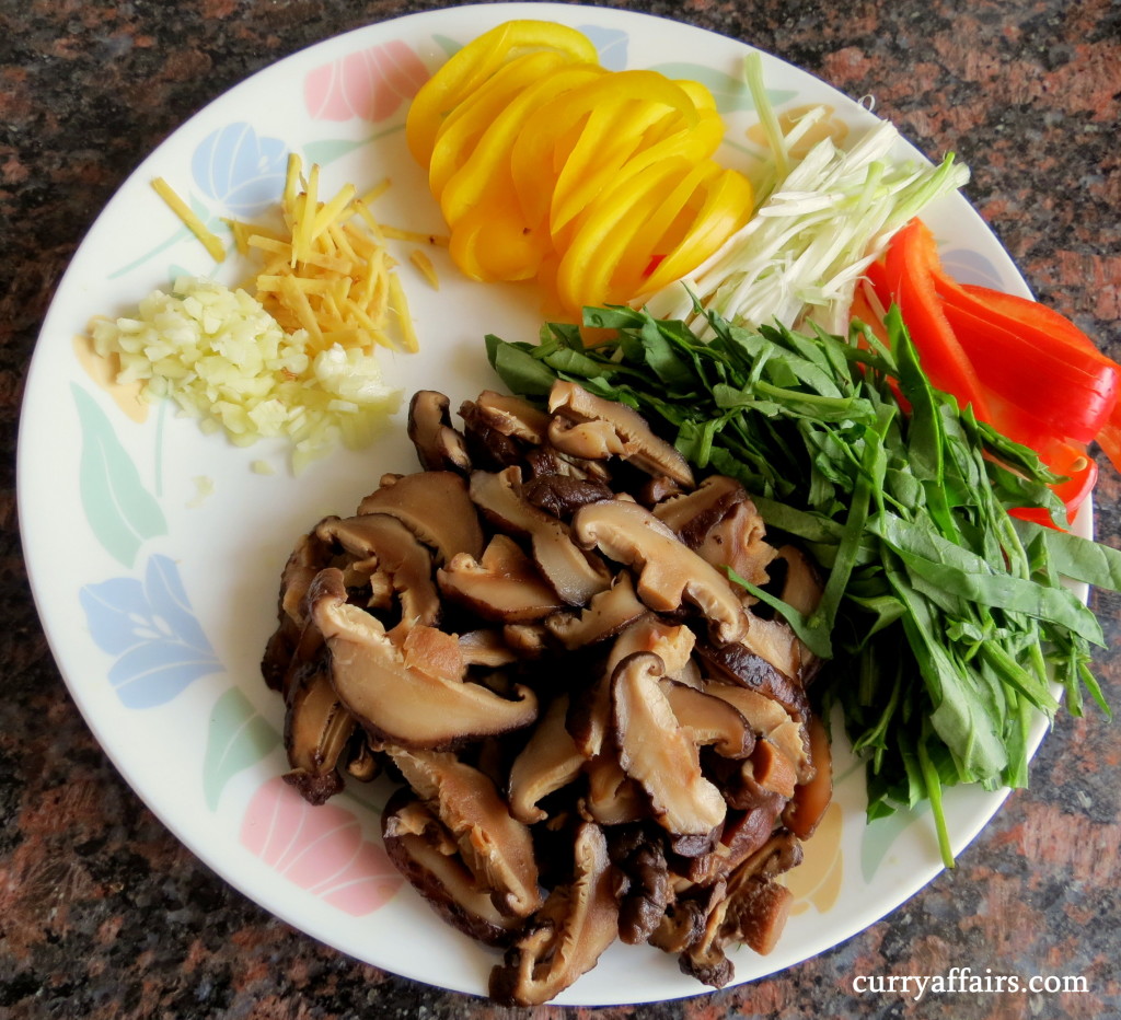 Shiitake mushrooms Stir Fried with Vegetables